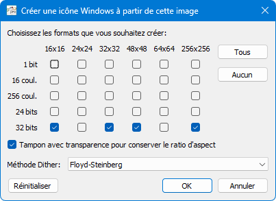 Créer une icône Windows à partir d'une image