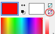 Colore invertito nel pannello di selezione del colore