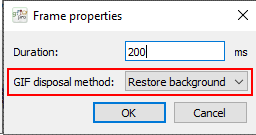 Setting GIF frame disposal method