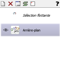 Sélection flottante dans la liste des calques