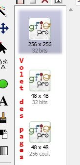 Volet des pages