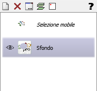 Selezione mobile nell'elenco dei livelli