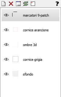 Il riquadro dei livelli contiene diversi livelli