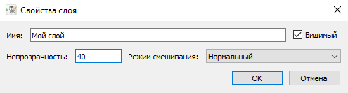 Layer properties dialog